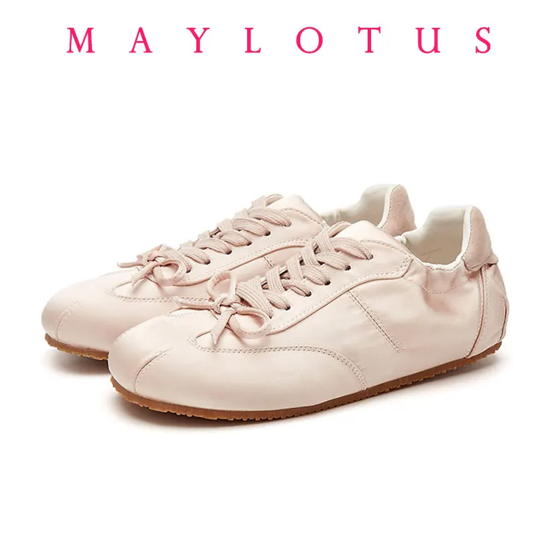 

2025 Ballet Dance Bow Ballet Flat Shoes Casual Bowknot Flat Bottom Dance Shoes Soft Flats Little White Shoes