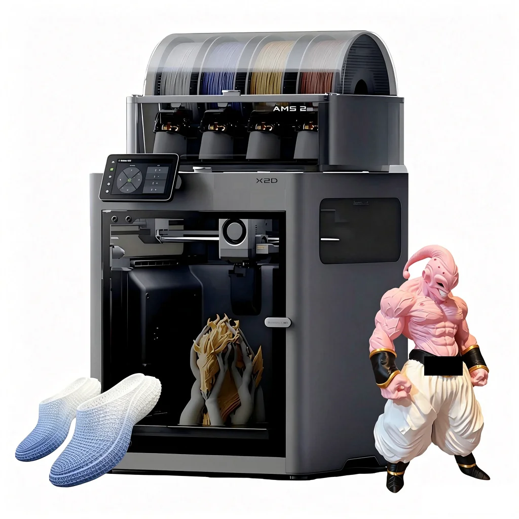 Lab X2D High Speed FDM 3D Printer 300℃ Max Nozzle Closed Enclosure for Global Distributors Resellers