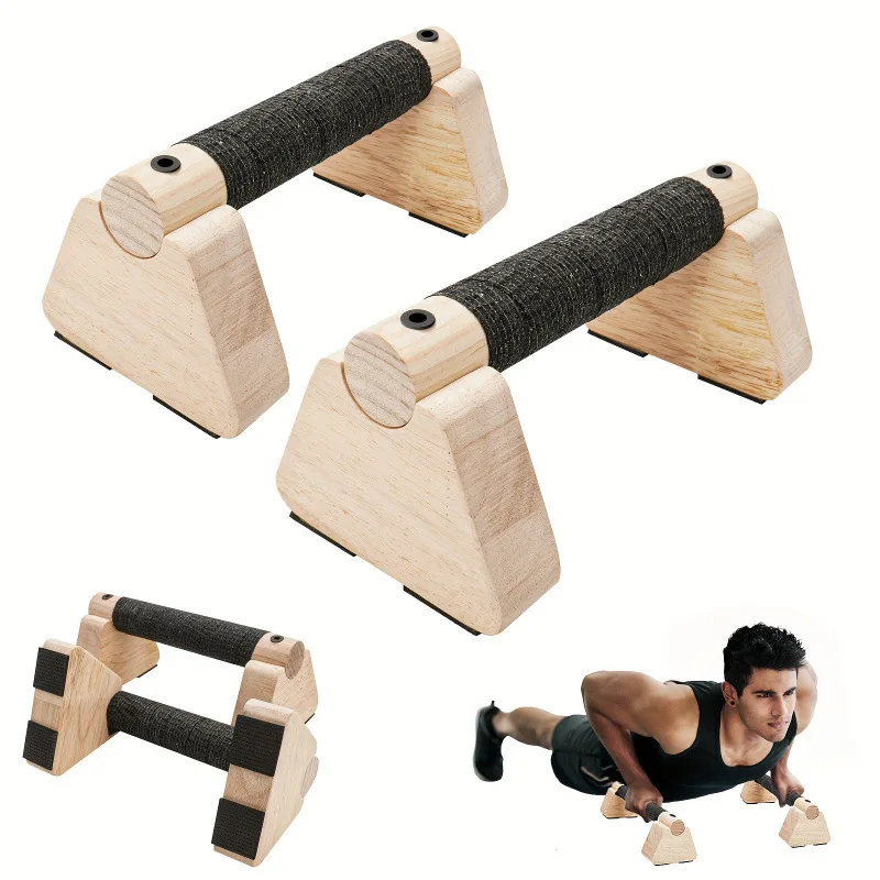 1 Par de Barras de Madera para Flexiones, Soporte para Flexiones, Tabla de Ejercicios, Barra Paralela para Ejercicios de Equilibrio, Entrenamiento de Fisicoculturismo
