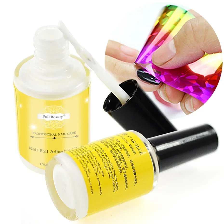 15ml Transfer Foils Nail Art Glue White Star Paper Adhesive Function Gel Can Not Low Temperature Accessories Manicure Decor Tool