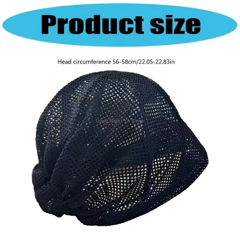 Black Sleep Hair Covers Light weight Breathable Hair Net Crochet Wigs Hat