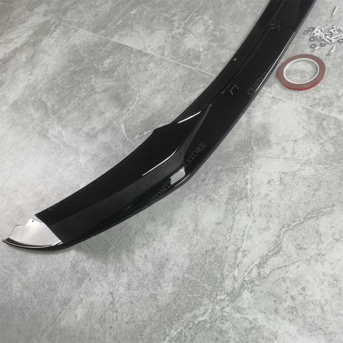 ملمع نمط ماكستون المصد الأمامي الأسود ، جناح الشفاه ، موزع موزع لبي إم دبليو F20 ، F21 ، M135i ، M سبورت ،----، أطقم الجسم قبل LCI