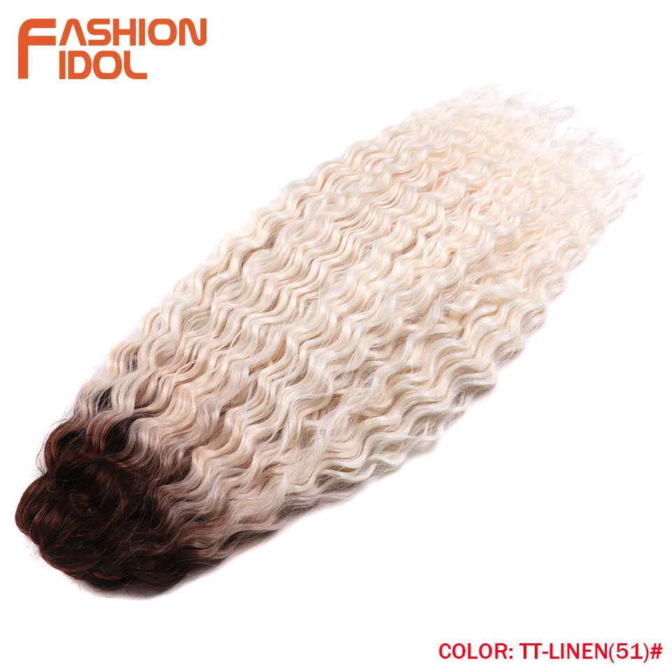 Ariel Hair Synthetisch Twist Gehaakt Krullend Haar 24 Inch Watergolf Vlechthaar Ombre Blond Bruin Diepe Golf Vlechthaarverlenging