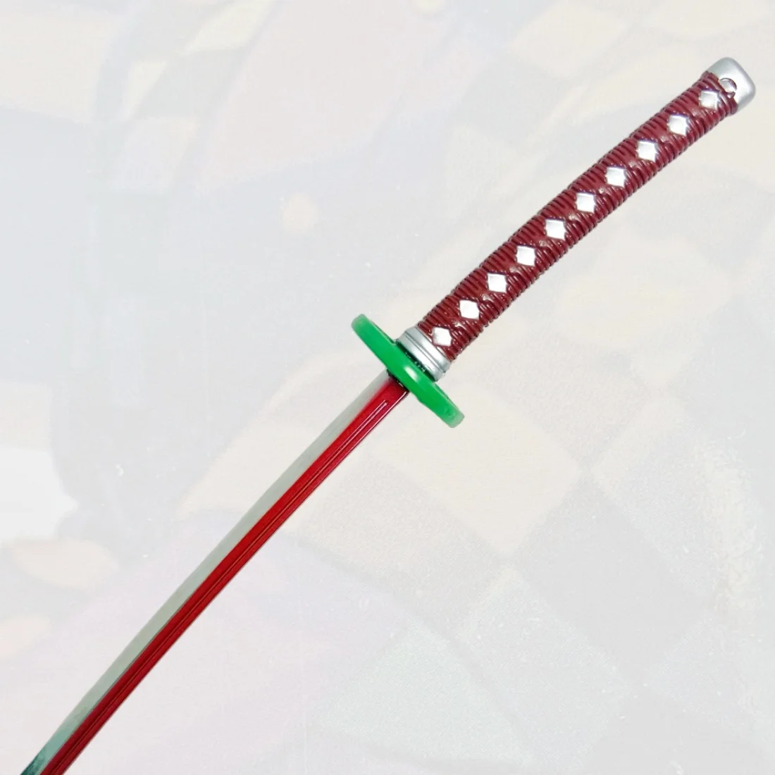 9.4inch Demon Slayer Kamado Nezuko Metal Katana Sword Ninja Knife Original Samurai Katana Sabre Cosplay Accessories Prop Toy
