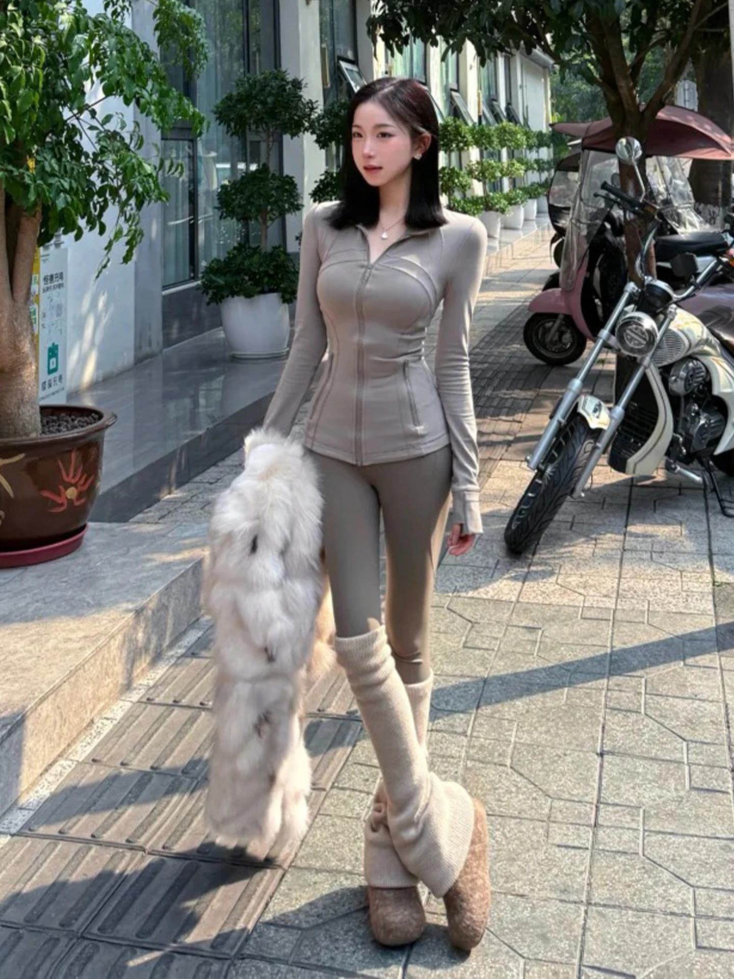 

Slim Fit Yoga Fitn Women's Winter down Jaet Inner Top Autumn Winter Sports Outerwear Pilates Training Clothes