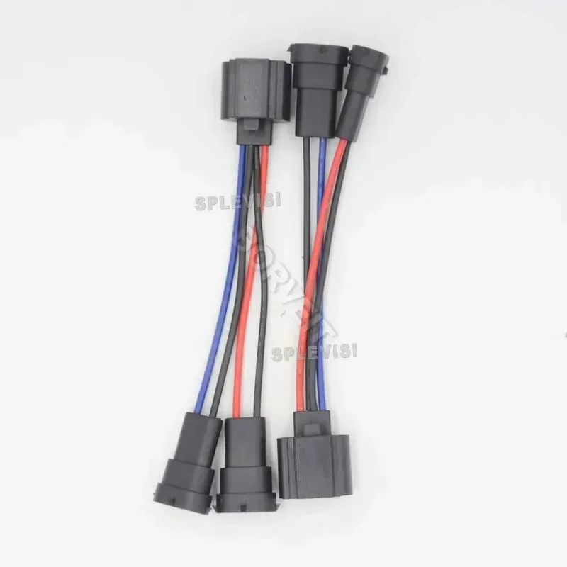 H13 Female to H9/H11/H8 Male Headlight 2 Way Splitter Harness Adapter Conversion Socket Wire Retrofit Adapter