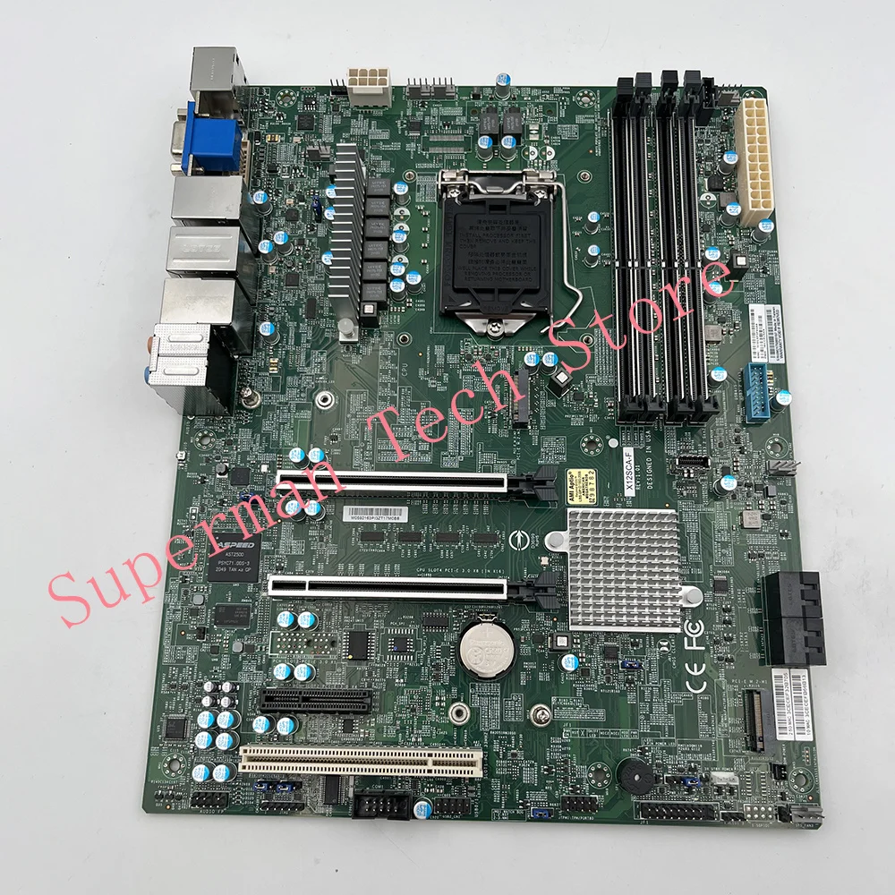 

Материнская плата с одним разъемом LGA-1200 для процессоров 10-го поколения Core i9, i7, i5, i3, DDR4, X12SCA-F