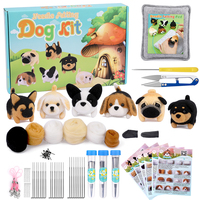 KRABALL Dog Wool Felting Non-Finished Cute Animal Material Package For Doll Toy Handmade DIY Craft For Child Gift