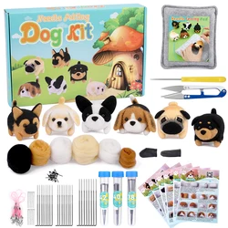 KRABALL Dog Wool Felting Non-Finished Cute Animal Material Package For Doll Toy Handmade DIY Craft For Child Gift
