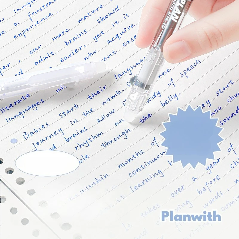 Planwith 3 Teile/satz Löschbaren Gel Stift Schreibwaren Student Schule Acsesories Stift 0,5mm Kristall Blau Tinte Seite Drücken Schreiben liefert – Detail 3