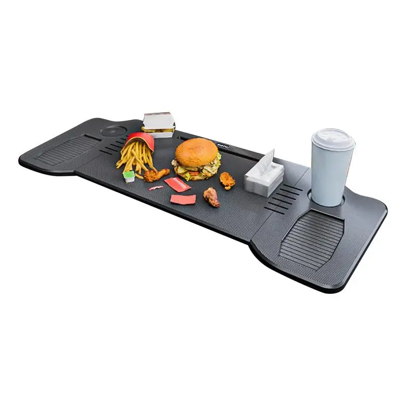 Bandeja de comida para Tesla Model 3 ModelY, mesa plegable, soporte para ordenador portátil, escritorio de conducción para volante, soporte versátil para bandeja de bebidas