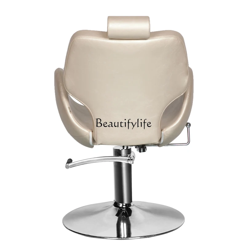Hair Cutting Hairdressing Chair Barber Swivel Chair Hair Salon Oil Pressure Can Be Raised Back