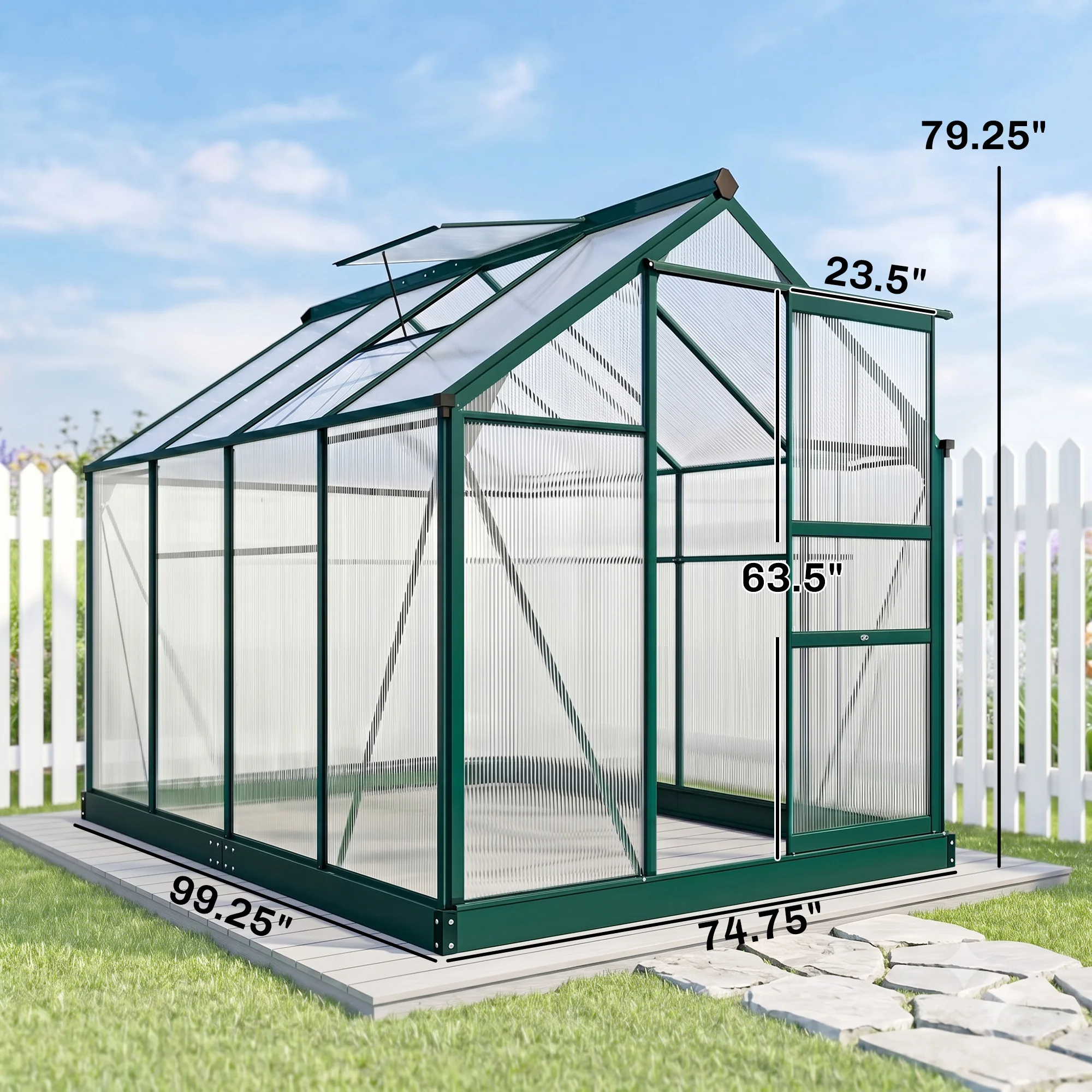 6' x 8' x 7 Greenhouse Aluminu - огляд і ціна Polycarbonate Greenhouse Aluminum Frame