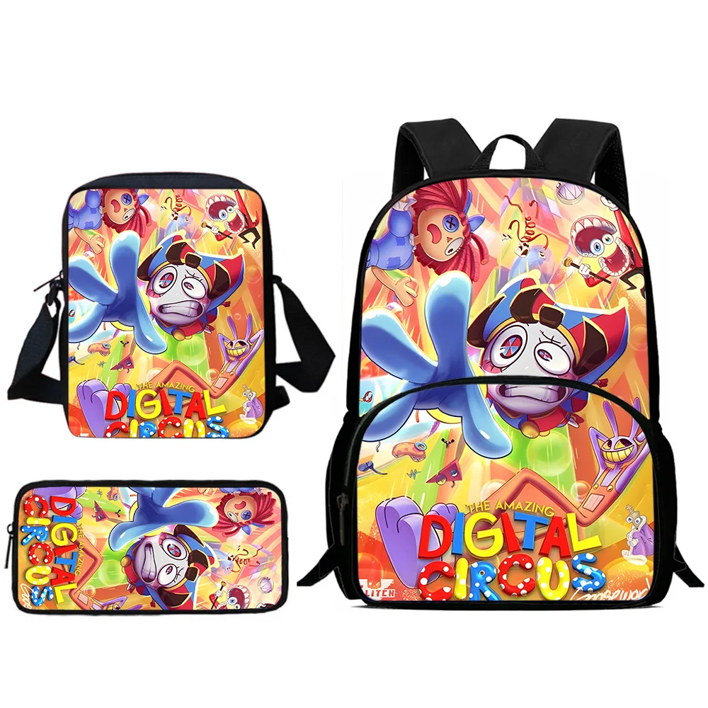 Child The Amazings Digitals Backpacks Shoulder Bag Pencil Case Pupil Large Capacity School Bags for Boys Girls Best Gift