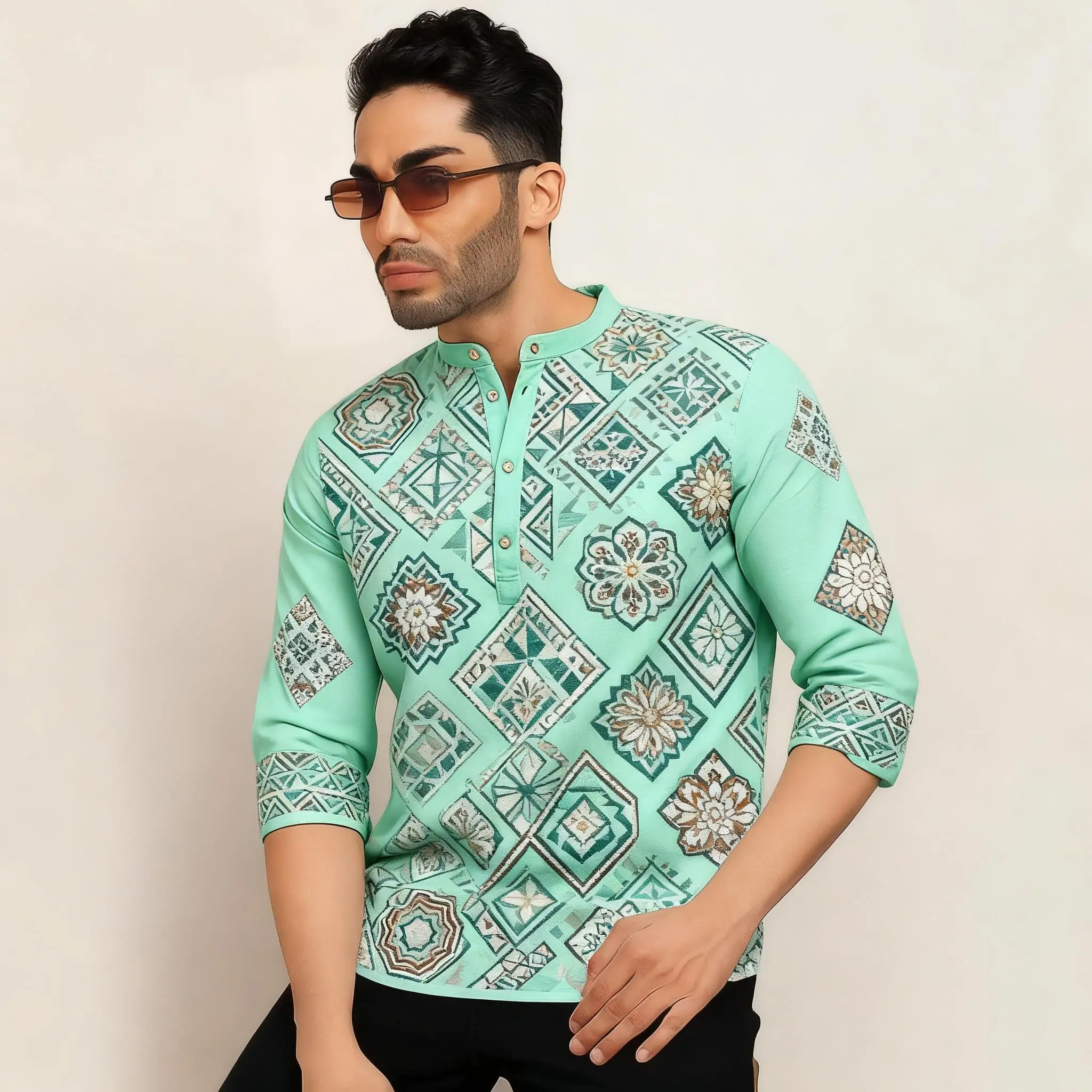 عباية رجالي ثوب عربية على الطراز الوطني هينلي بنطاقات عادي قمصان رجالية مسلمة 2026 ثوب هاراجوكو الشرق الأوسط