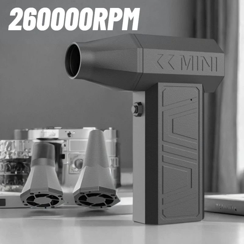 

200000RPM Violent Fan Type-C Charging Strong Winds 52m/s Brushless Turbo Jet Blower Powerful Air Blower Vacuum Dust Cleaner
