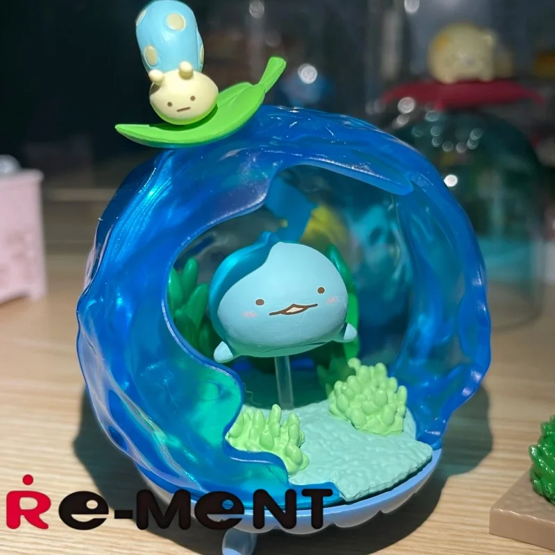 RE-MENT-caja de decoración hecha a mano en miniatura, caja ciega de huevos auténtica, lugar cálido biológico, escena de esquina, juguete para regalo coleccionable