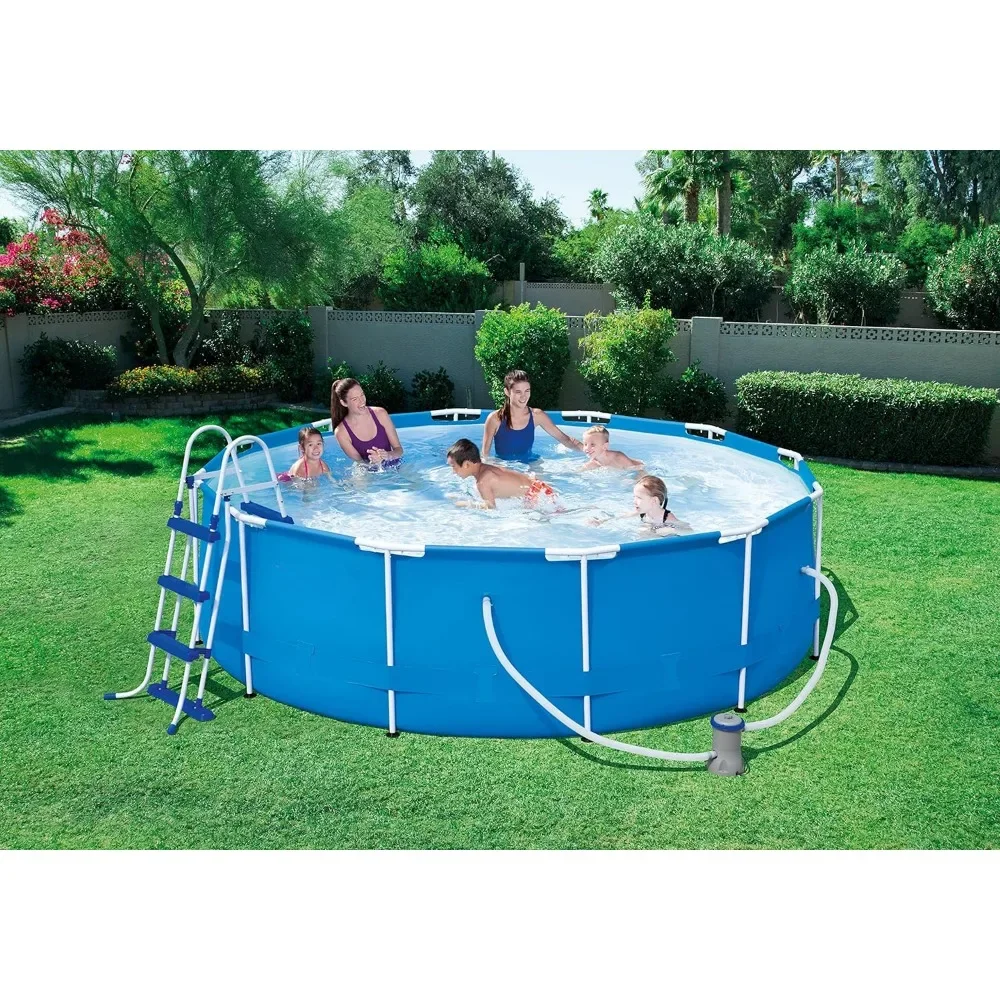 Outdoor Hot Tubs, 56418_04 Steel Pro MAX Swimming Pool, 12 feet x 39.5 inch, Blue Outdoor Hot Tubs