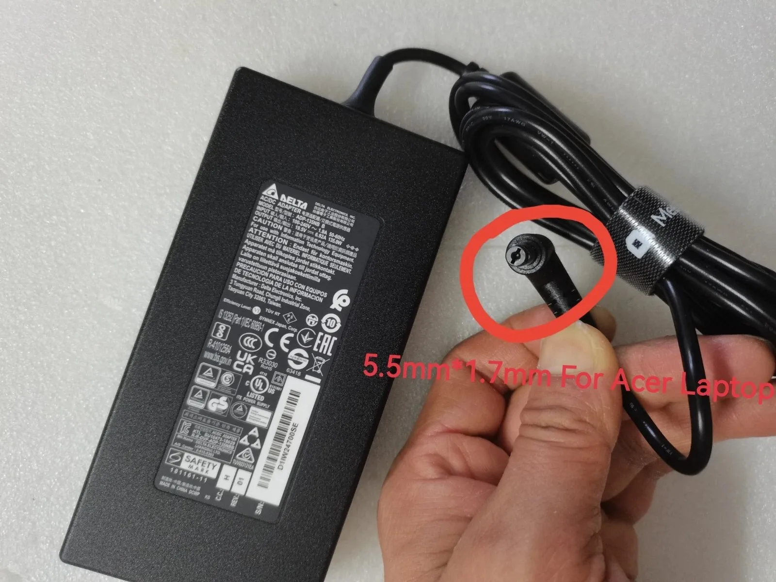 NEW Slim Original Delta 19.5V 6.92A 135W ADP-135NB B Tip 5.5mm*1.7mm For Acer Nitro 5 AN515-57-56FC GTX1650 Laptop NEW