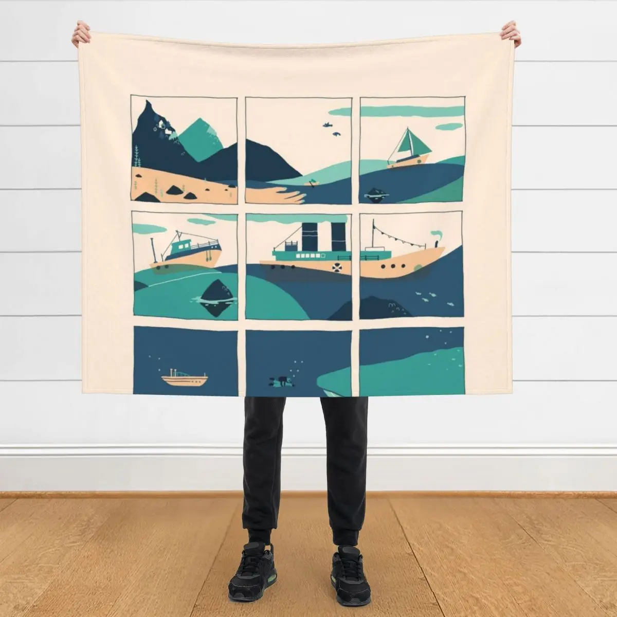 

The long journey Throw Blanket anime Picnic Decoratives Blankets