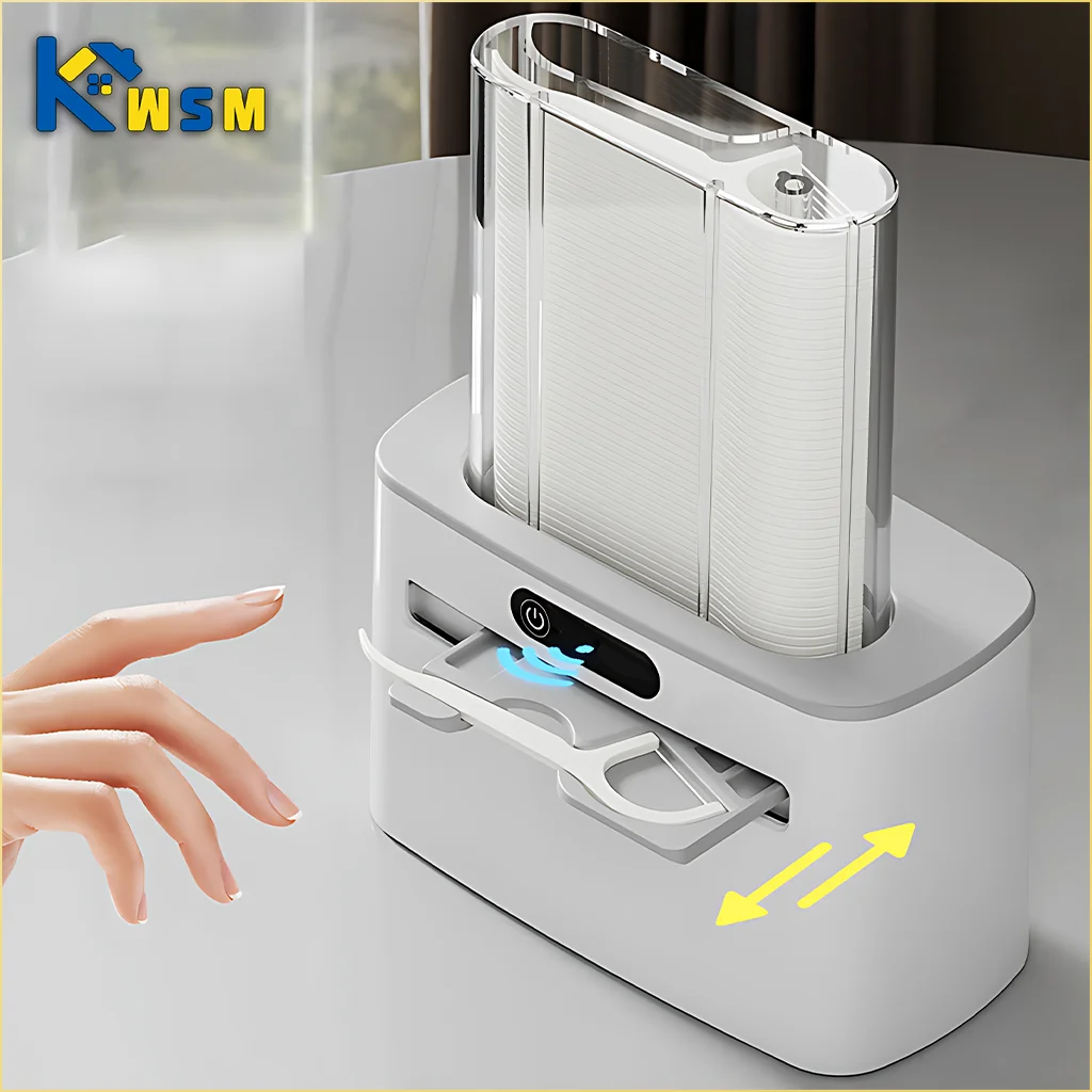 

Intelligent Sensor Floss Holder Automatic Pop Up Electric Floss Stick Storage Home Restaurant Hotel Box Flosser Floss Dispenser