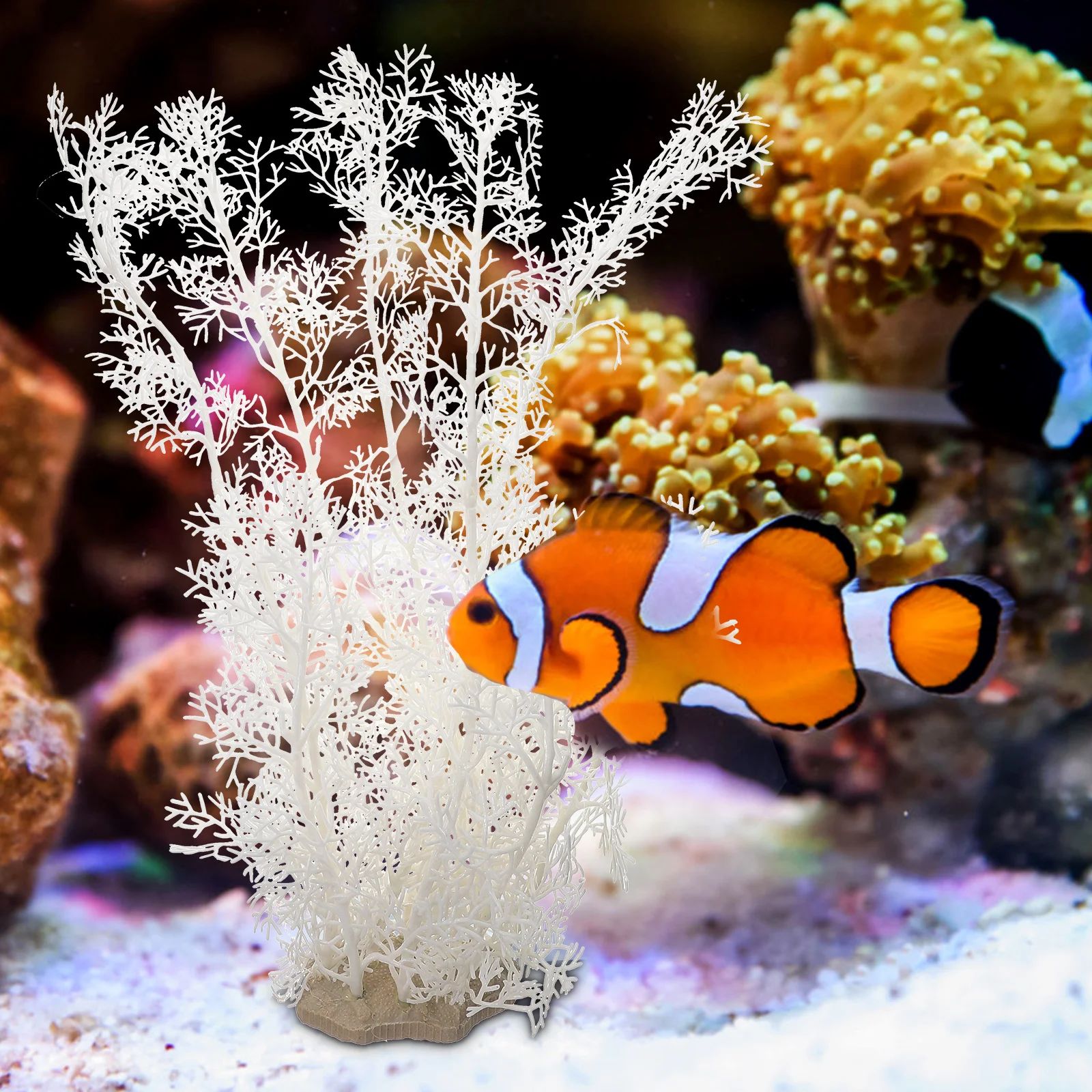 

2Pcs Plastic Aquarium Plants Fish Tank Decorations Lifelike Water Grass Reptile Terrarium Landscape Hideaway Accessories