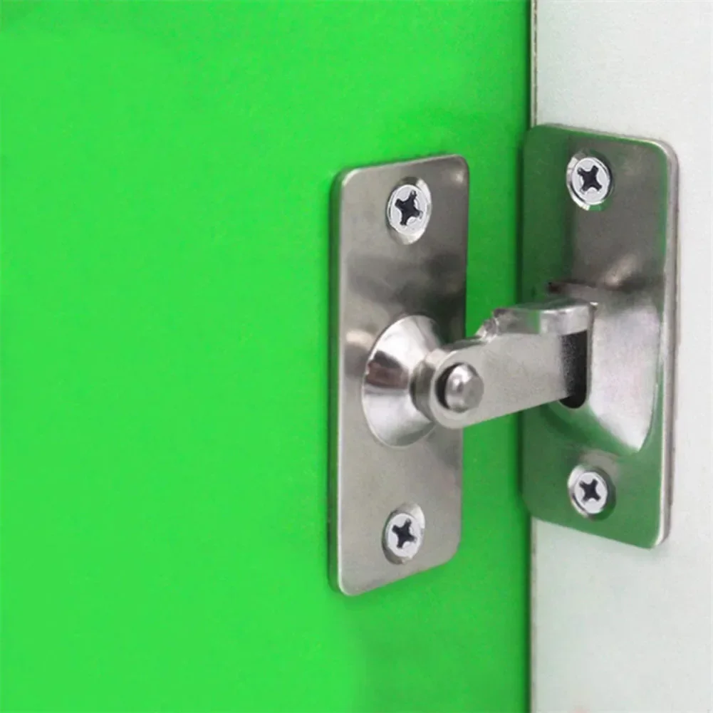 Door Lock Buckles 90 Degree Buckle Right Angle Hook Lock Bolts Stainless Steel For Sliding Door Casement Sheds Hardware