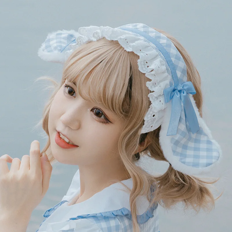 Kawaii Lolita Headwears Mädchen Spitze Miads Prinzessin Stirnbänder Für Frauen Süße Japanischen Harajuku Nette Cosplay Haar Zubehör