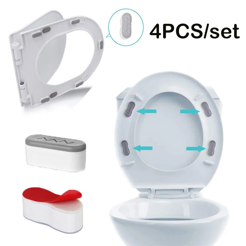 

4pcs Toilet Seat Bumper Bidet Seat Bumpers With Strong Buffer And Adhesive Function For Bidet Attachment Keep Your Toilet Seat