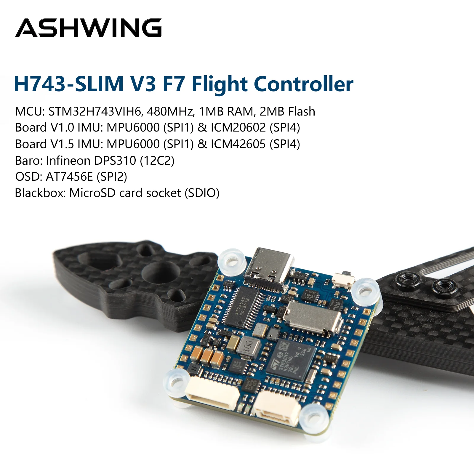 H743-SLIM V3 フライトコントローラー STM32 - Drone Racing Flight Controller のレビューと価格