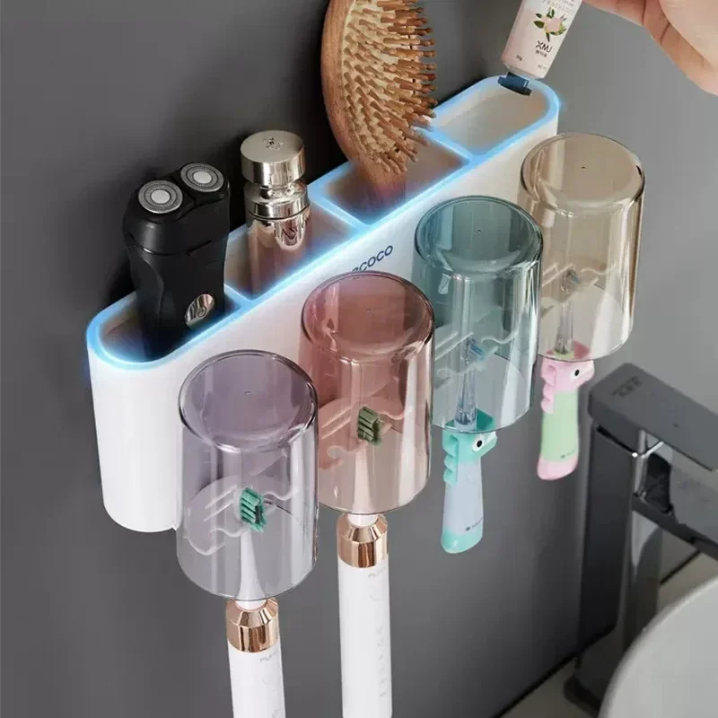 1 PCS Automatic Toothpaste Dispenser Bathroom Accessories Wall Mount Lazy Toothpaste Squeezer Toothbrush Holder