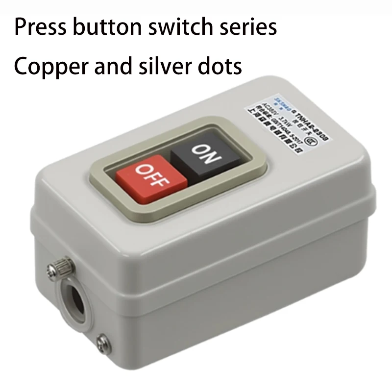 Buckle button switch BS TNHA2-211/216/230/315 10A 380V metal shell thickened silver contact anti oxygen Power button switch