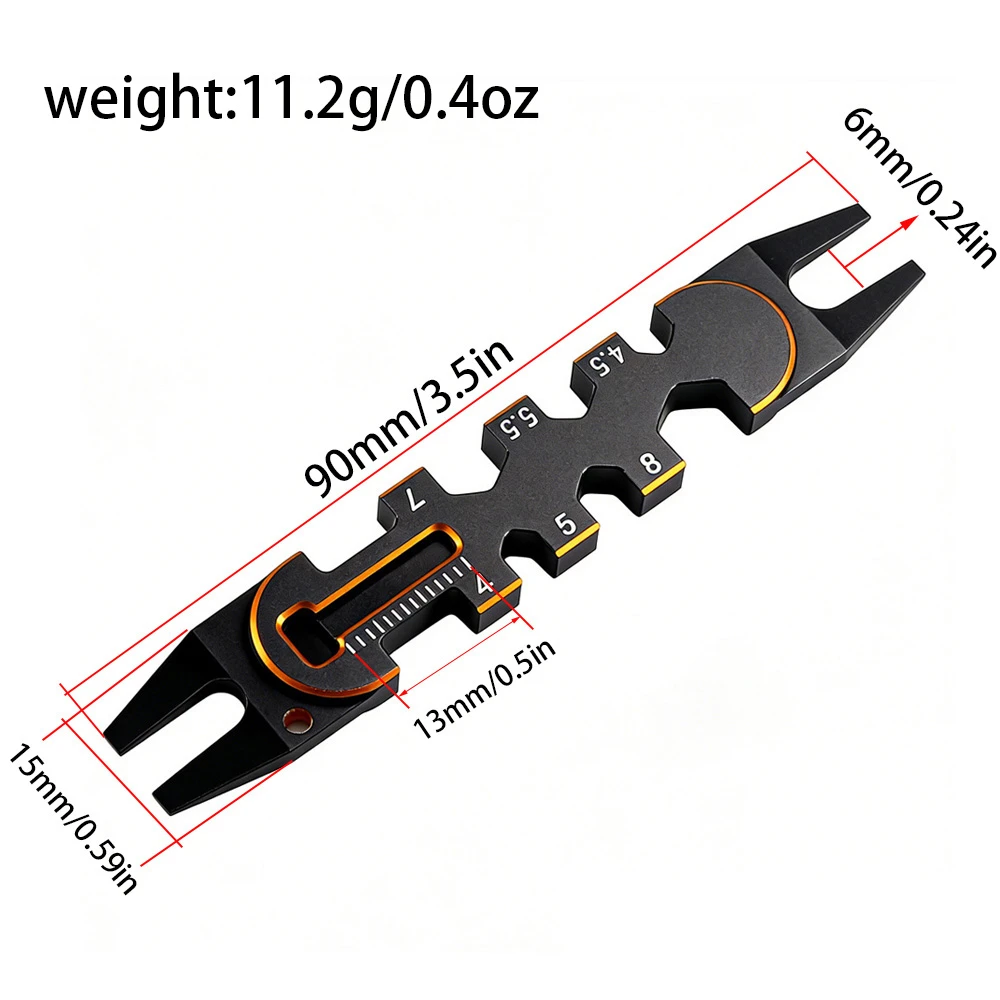 Aluminum Ball End Remover Tie Rod Adjustment Tools Multipurpose 4/4.5/5/5.5/7/8mm Wrench Repair Tools For RC Model Car Buggy