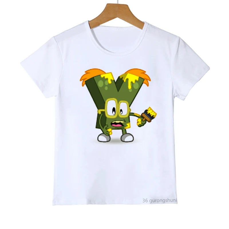 

Funny animal Alphabet 2022 Kids Cartoons Boys T-Shirts Fashion Casual T-Shirt For Girls Summer Cute Kids Clothes Tshirts Tops