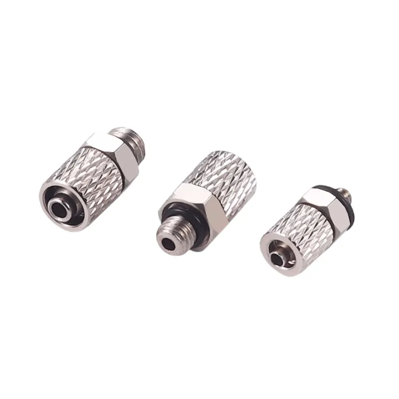 Miniature Fittings M-3H-4 M-4HL-4 Male Thread M3 M4 M5 M6 Tube 4 6mm Pneumatic Pipe Air Hose Quick Fitting Mini Connecto