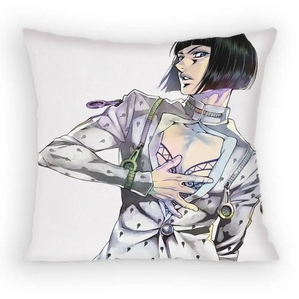 Anime JoJo Bruno Buccellati Pillow Case Sofa Living Room Bedroom Headboard Backrest Cushion Square Cushion Nap Time