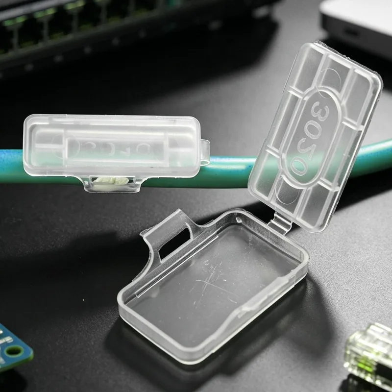 Cable Label Tag Box Clear Wire Markers Case Waterproof Cable Tie Marker Name Holder Cord Identification Network Line Organizers