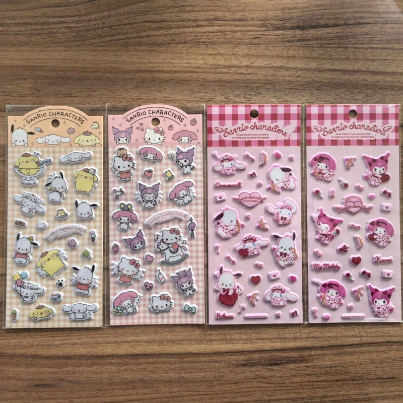 24pcs-lot-sanrio-melody-kuromi-pochacco-3d-stickers-cute-scrapbooking-diy-diary-decorative-stationery-sticker-album-stick-label