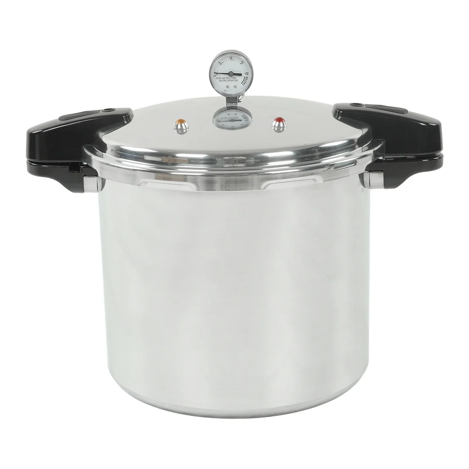 

Pressure Cooker Aluminum Alloy 23L Pressure Cooker with Gauge Multifunctional Pressure Canner for Home Restaurant Hotel Canteen