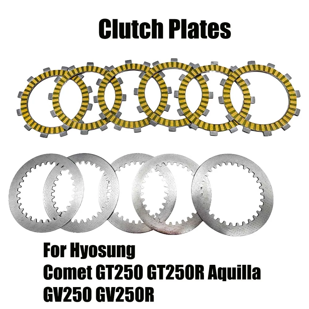 

For Hyosung Comet GT250 GT250R Aquilla GV250 GT GV 250 250R Motorcycle Clutch Friction Disc Plates Steel Plates Disc Kits