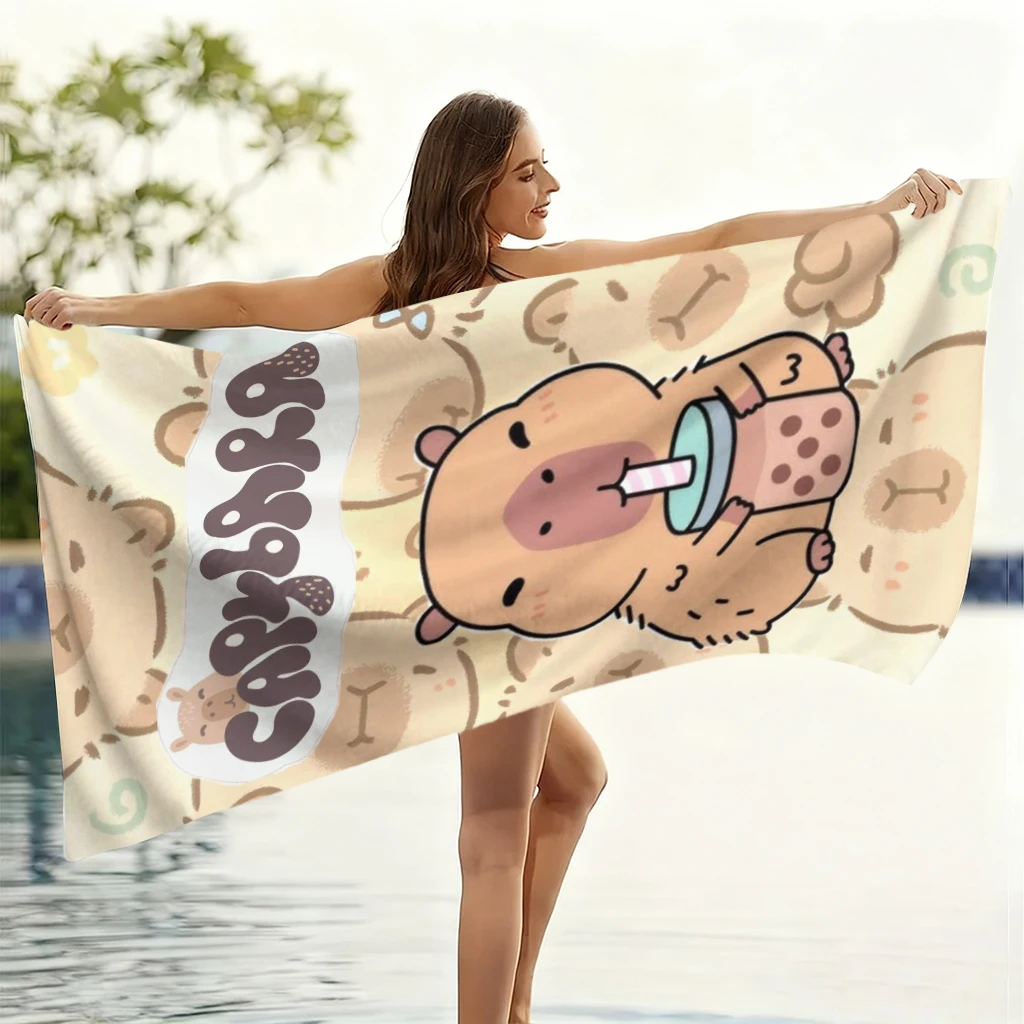 Capybara Cartoon Beach Towel Q - Towel Small Sport 评论和价格