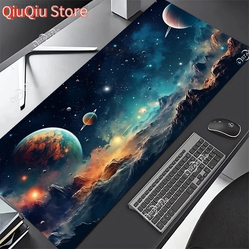 Universe Computer Mouse Pad XL Solar System Gaming Gamer Mat Space Large Mousepad for Keyboard Deskmat Starry Sky  XXL