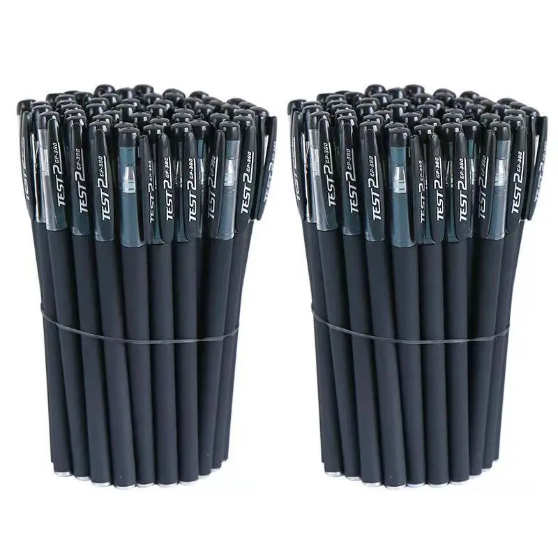 10 Pcs/set Black Neutral Pen Student Exam Office Signature Black Pen Cute Stationary Supplies Gel Pen