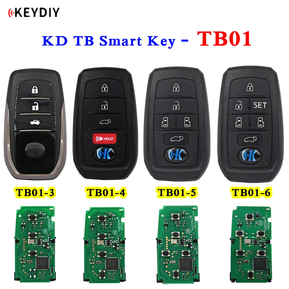 

KEYDIY TB01 KD TB Smart Key Prox Пульт дистанционного управления с чипом 8А для Toyota Corolla Camry и Lexus Поддержка 2110 0010 0410 0020 F43