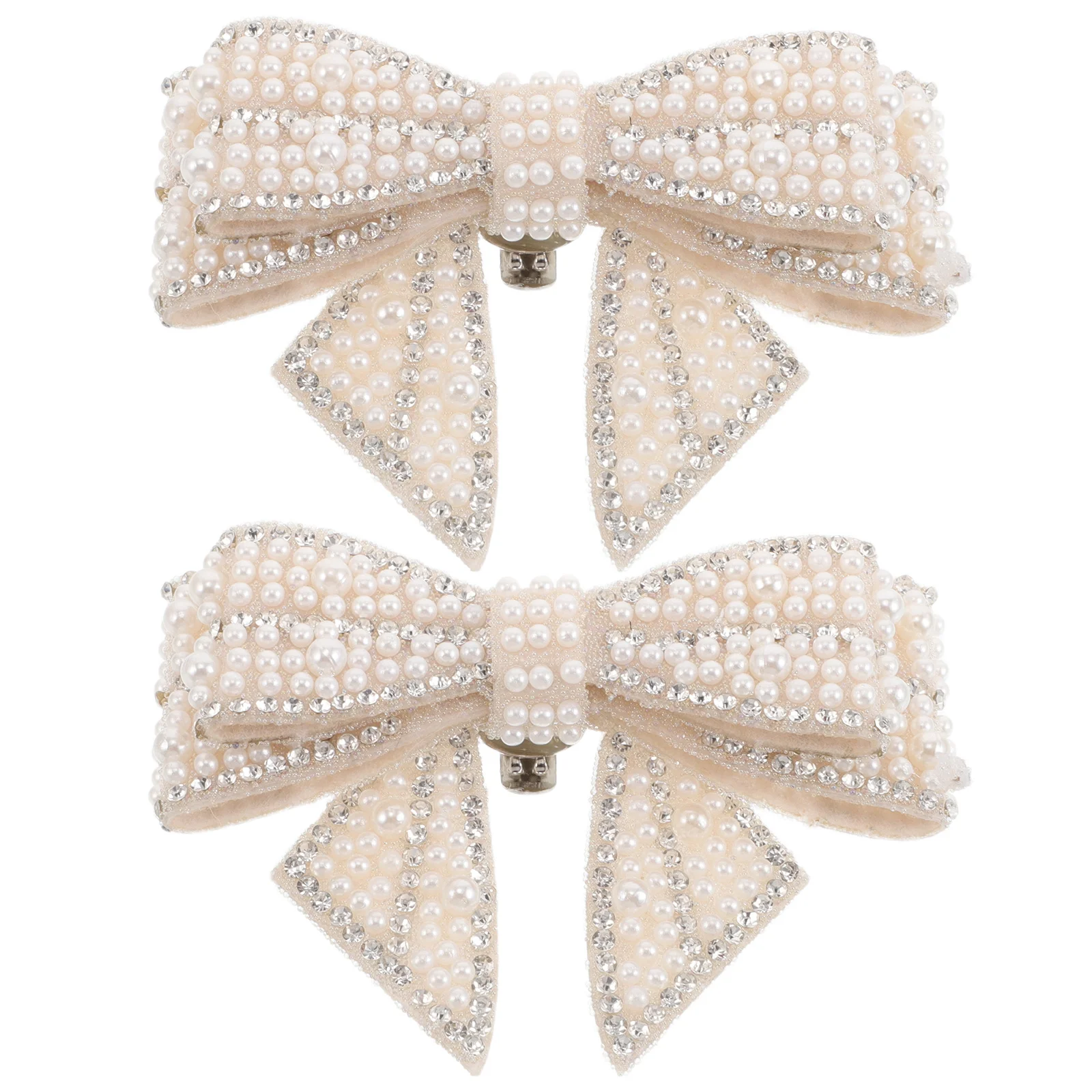 2Pcs Shoe Decorations Sparkling Crystal Bowknot Clips for Dress Shoes Women's Heeled Sandals Embellishment Bridal Event