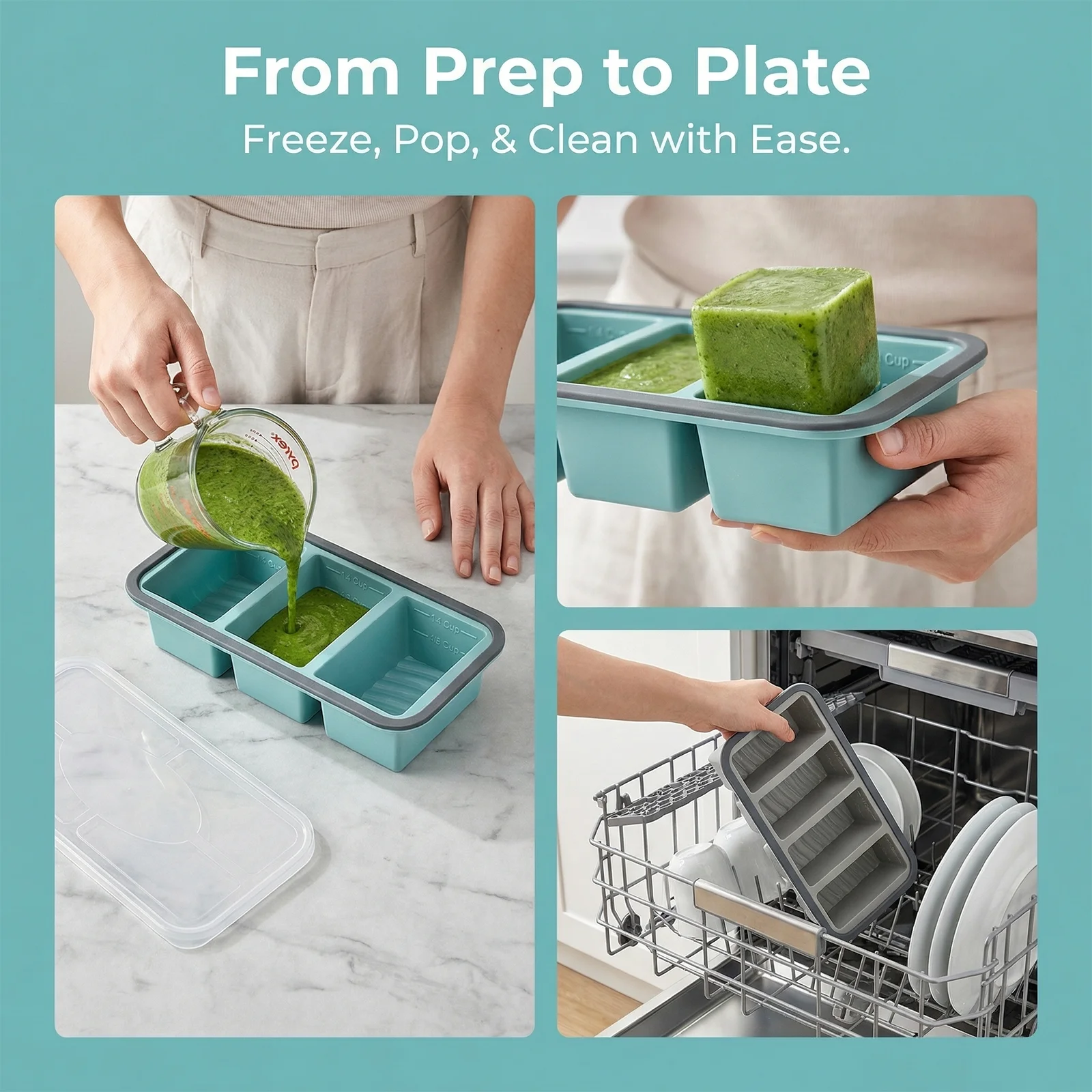 Soup Cube Tray With Lid Silico - Meal Prep Menu review and price