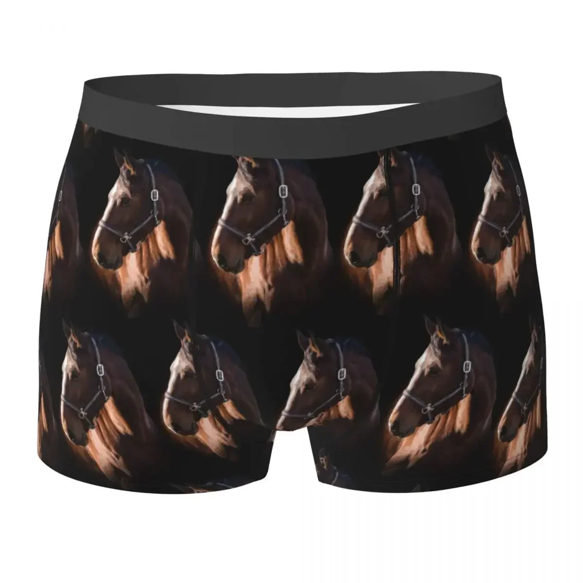 

Boxer Underpants Shorts Brown Horse Herd Running Galloping Animal Lovers Humor Panties Male Ventilate Underwear for Homme Man