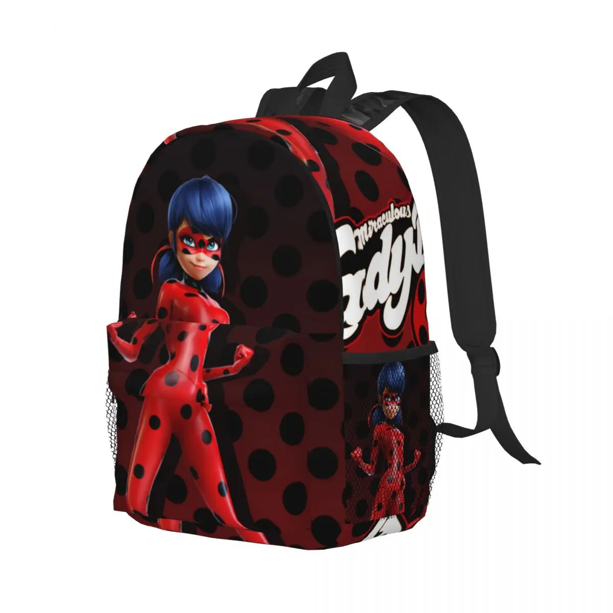 Miraculous Ladybug For Girls Boys Large Capacity Student Backpack Lightweight waterproof Backpack 15inch