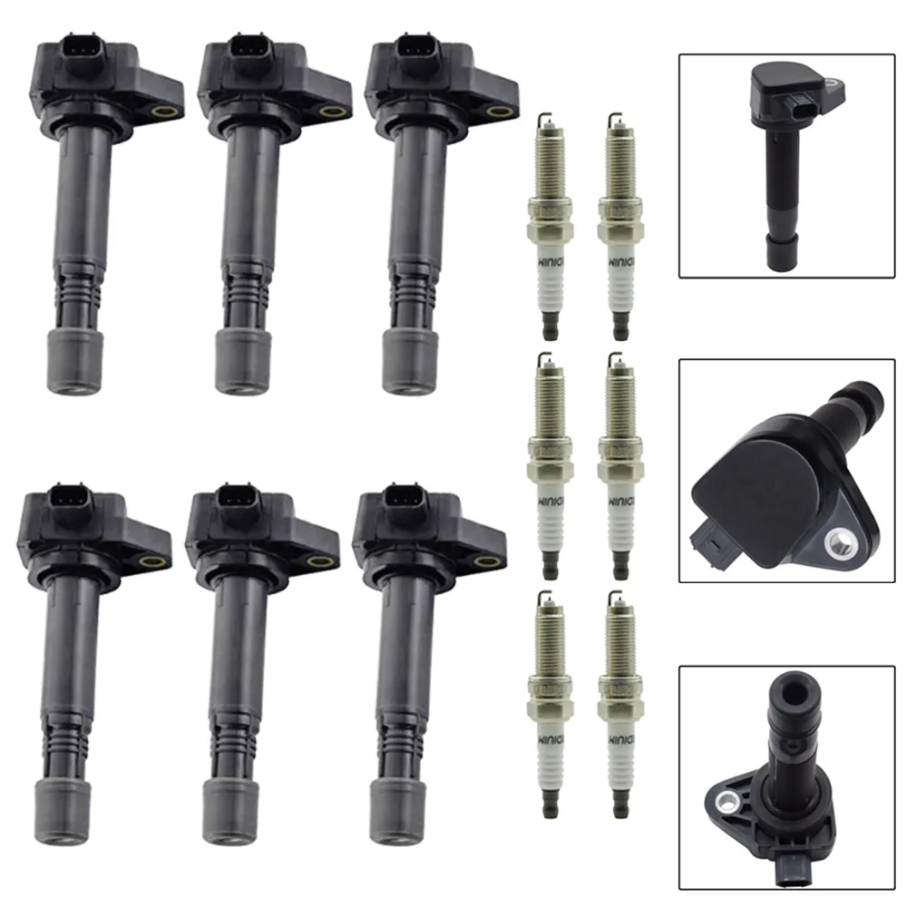 Artudatech 6X Ignition Coil +Spark Plug UF603 For Honda Accord TL TSX V6