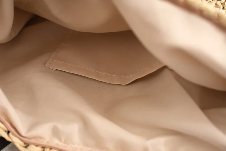 Große Kapazität Papier-Gras-Stroh Gewebte Körbe Quadratische Damen-Handtasche Mehrfarbige Umhängetasche für Frauen – Detail 7
